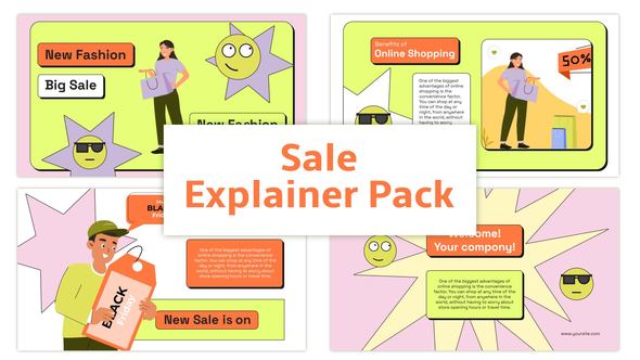 Sale Explainer Animation Scene Pack