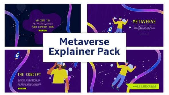 Space Metaverse Explainer Animation Scene Pack