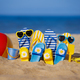 Family flip-flops, beach ball and snorkel on the sand. Summer vacation concept - PhotoDune Item for Sale