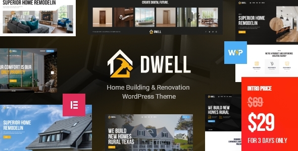Dwell – Home Building & Renovation WordPress Theme