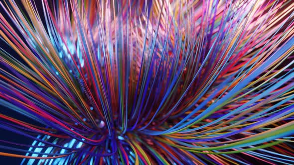 Live Curls Underwater Like Fur Multicolored Threads or Hair alt