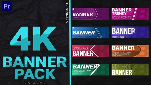 Banner pack MOGRT 4K