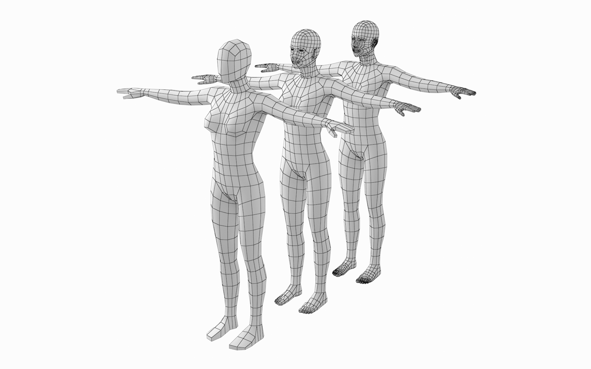 Free Human Base Meshes For Sculpting free 3D model