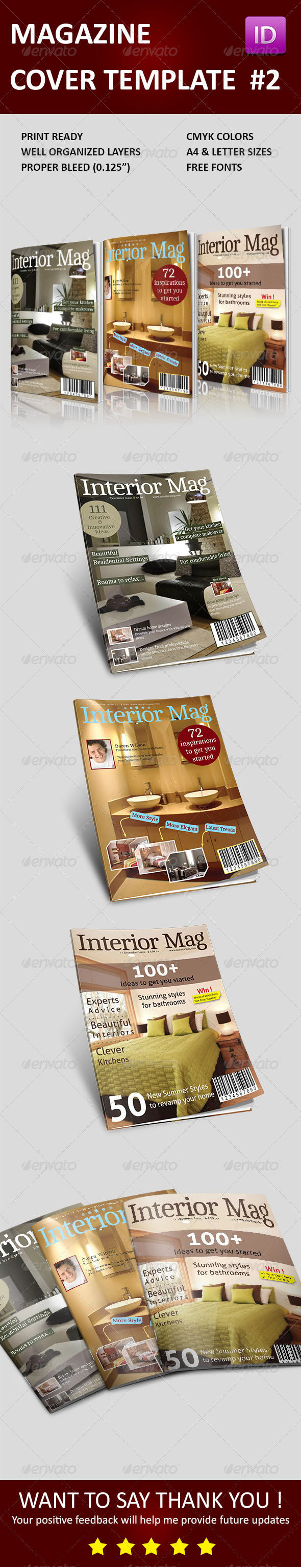 Magazine Cover Templates Vol 2 - Magazines Print Templates