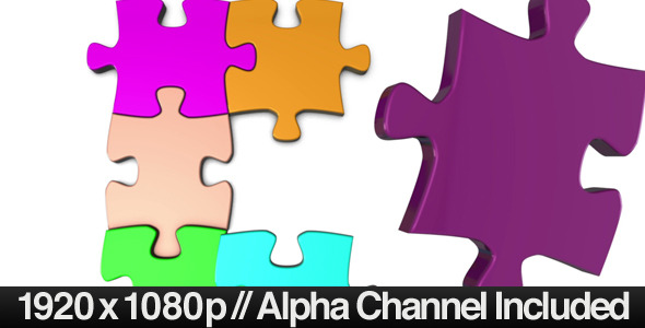 Colorful Jigsaw Puzzle Coming Together by butlerm | VideoHive
