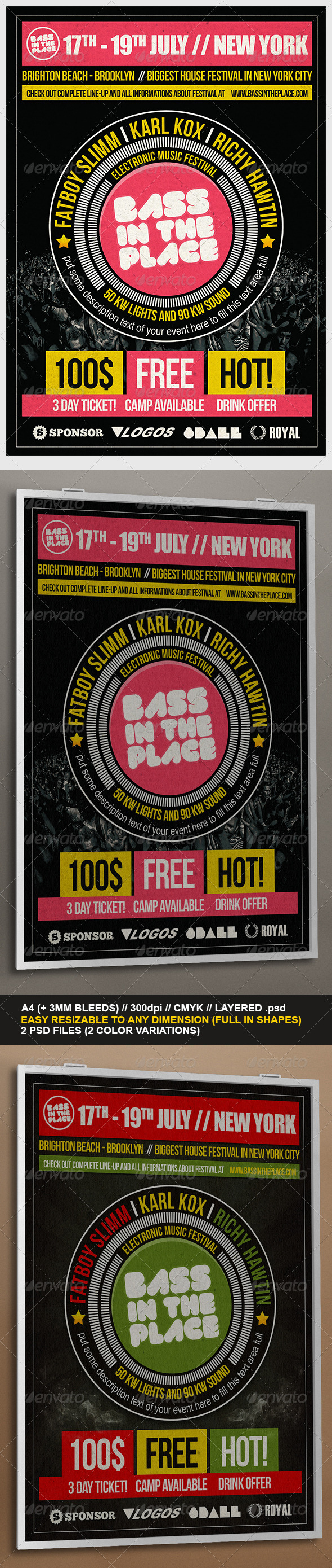 Universal Festival Flyer Template - Clubs & Parties Events
