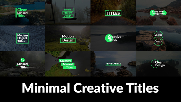 Minimal Creative Titles Titles template preview