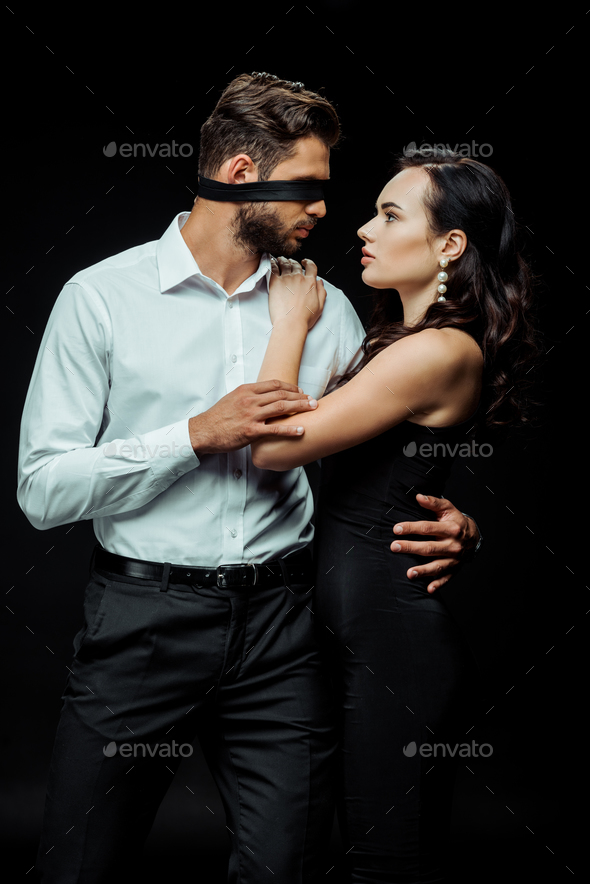 blindfolded man Stock Photo