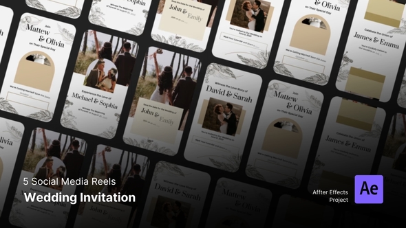 Social Media Reels - Elegant Wedding Invitations Product Promo template preview