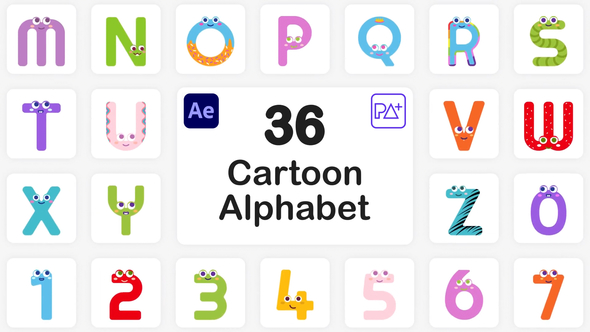 Cartoon Alphabet For After Effects