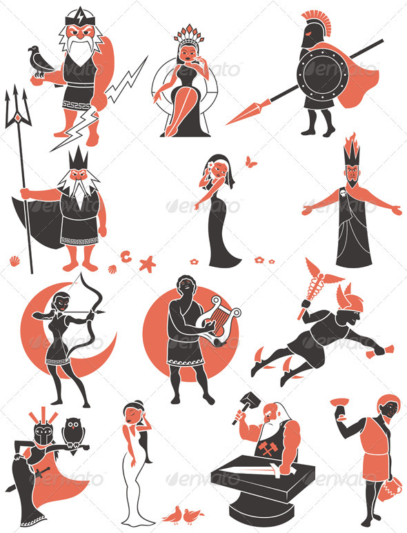 Greek / Roman Gods - Characters Vectors
