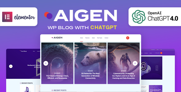 Aigen – AI Inspired WordPress Blog Theme