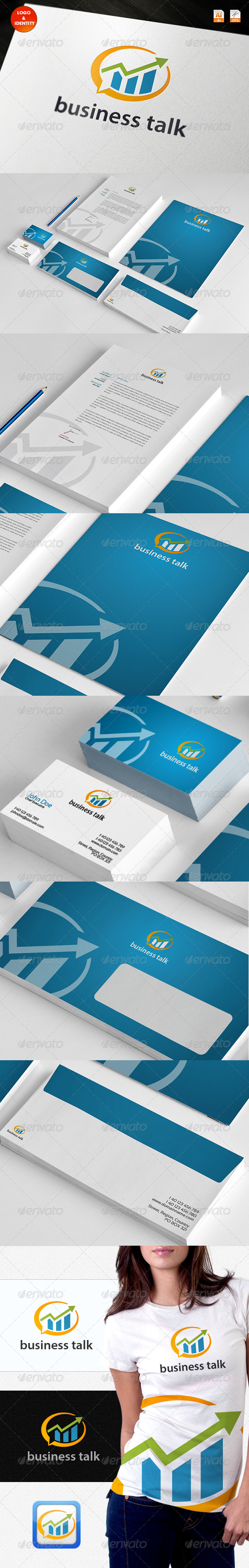 Business Talk Logo & Identity - Stationery Print Templates