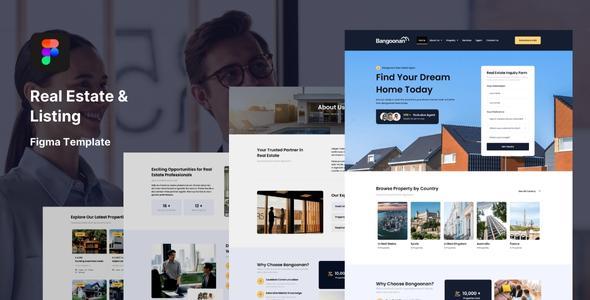 Bangoonan - Real Estate & Property Figma Template