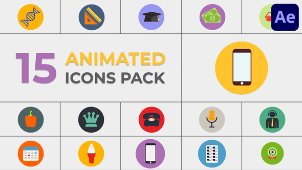 Icons Pack for After Effects Elements template preview