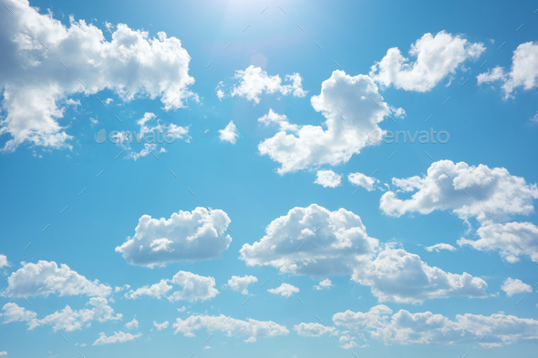 Deep blue sky at day. - Stock Photo - Images