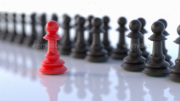 Standing Out From The Crowd And Leadership Concept Stock