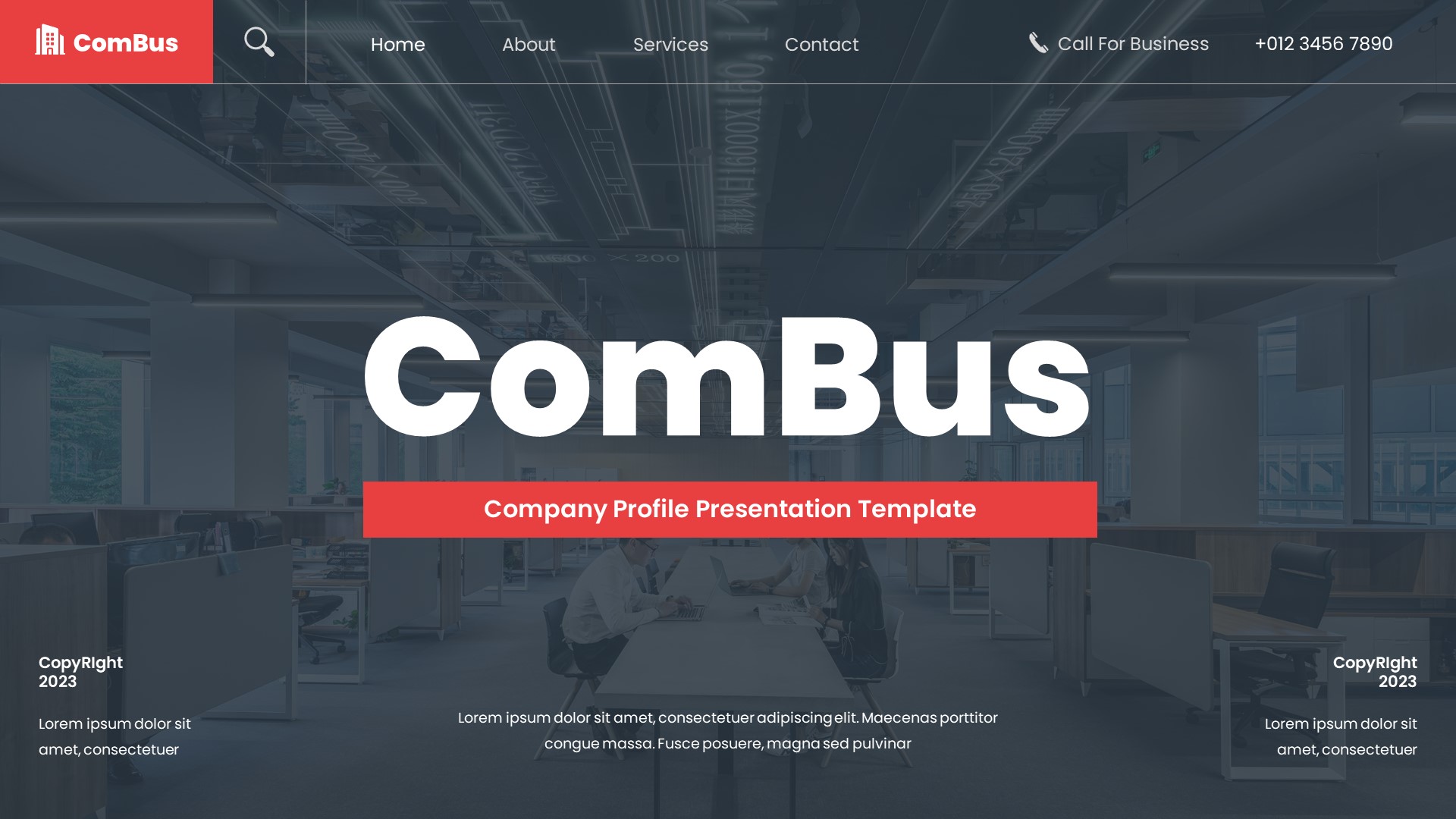 Combus - Company Profile Powerpoint Template, Presentation Templates