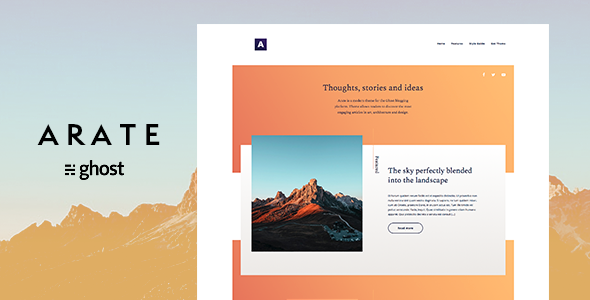 Arate - Minimal Ghost Blog Theme