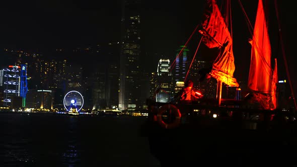 Hong Kong Habour Sailing Night