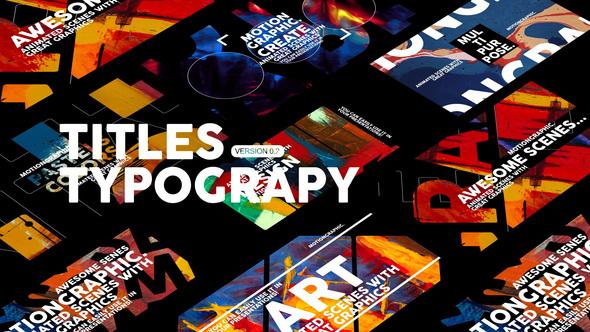 Typography Scenes Titles template preview