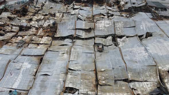 Bucha, kyiv, Ukraine - 01.04.2022: War in Ukraine. Shopping center destroyed by russian military for alt