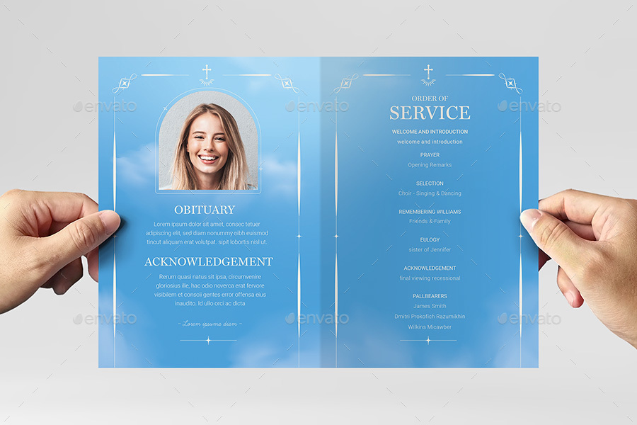 Funeral Program Template, Print Templates | GraphicRiver