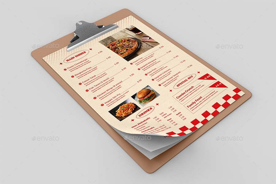 Fast Food Menu Template, Print Templates | GraphicRiver