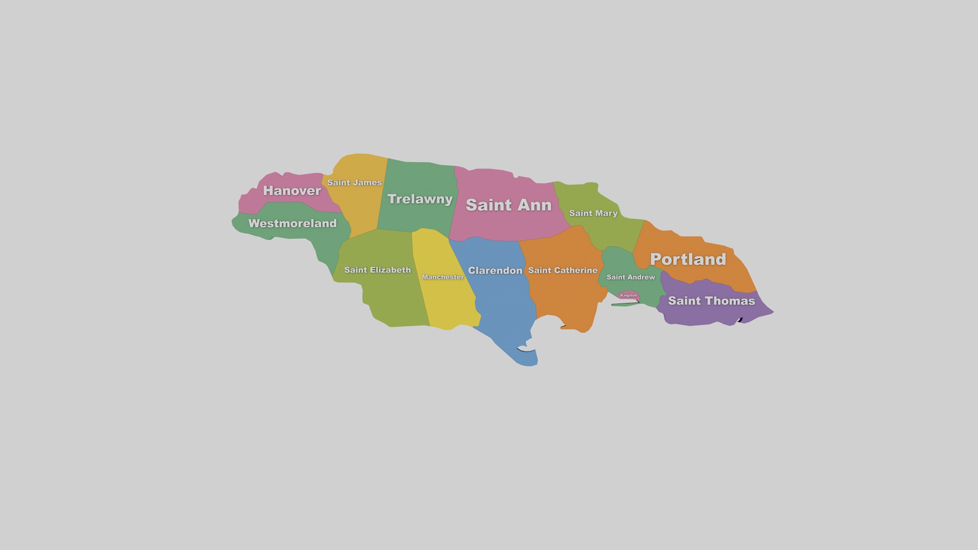 Jamaica State Map by Gergedan | 3DOcean