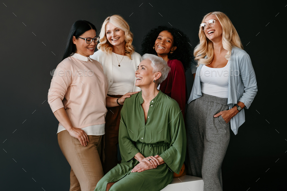 diverse group of women smiling
