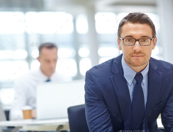 Corporate intelligence is his trademark - Stock Photo - Images