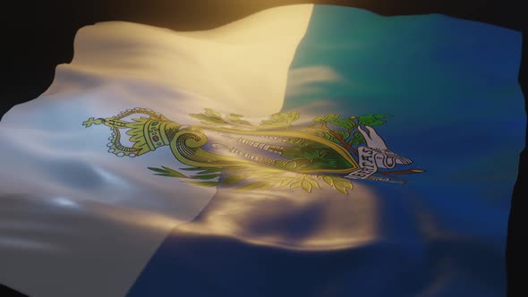 San Marino Flag Low Angle View