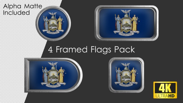 New York State Flag Framed alt