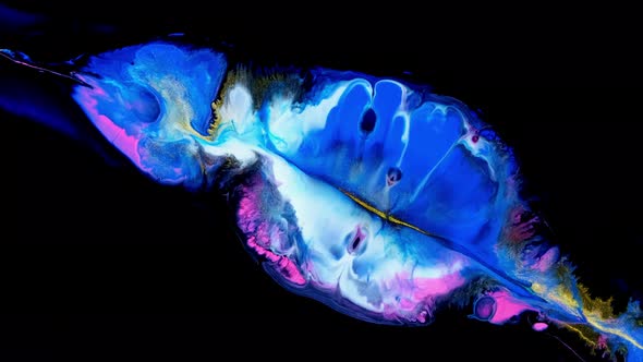 Abstract Chemical Reaction Acrylic Hand Painted Background alt