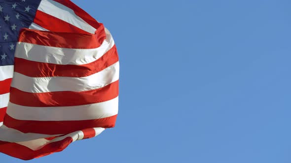 Big American Flag Unfolds in the Wind,  Video