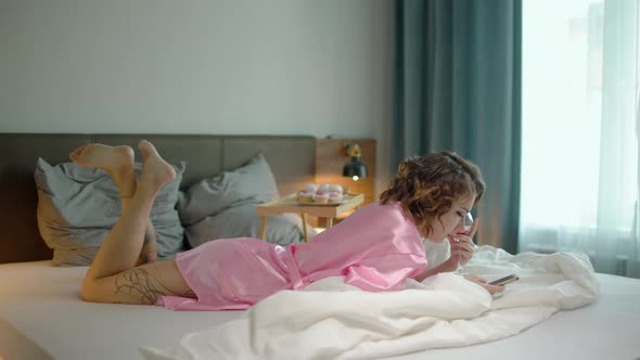 Crying Woman Bedroom