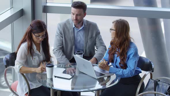 Group of business people meeting