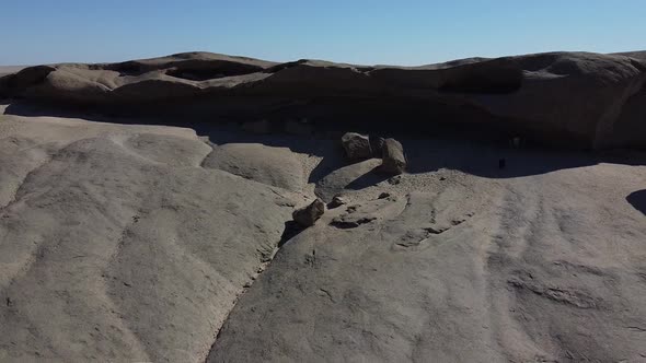 Gorgeous grey rocky hills of a small mountain in a desert of Namibia alt