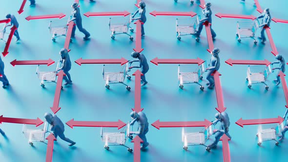 Social distancing. Arrows between men show a safe distance. COVID protection. alt