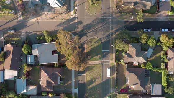 Houses in Suburban Australia Aerial View of Typical Streets and Neighbourhood alt