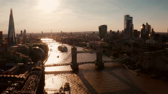 Aerial View of The London City Center from Above alt