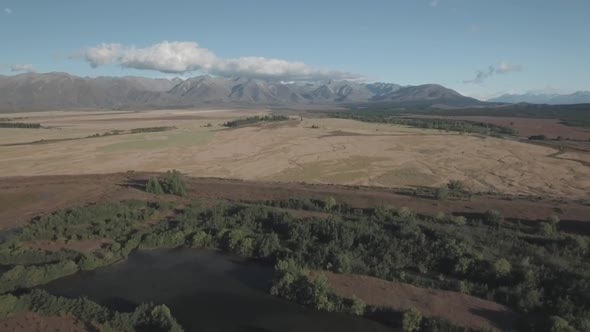 Aerial view of New Zealand countryside