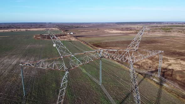 Power Lines Electricity Cables Aero