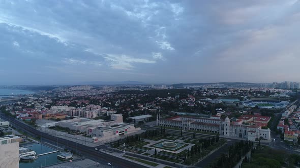 Lisbon Belém Aerial View. Monastery of Jerónimos alt