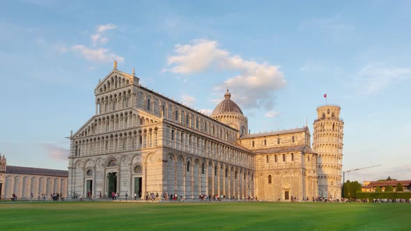 Leaning Tower of Pisa and Pisa Cathedral Italy