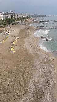 Vertical Video Alanya Turkey  a Resort Town on the Seashore alt