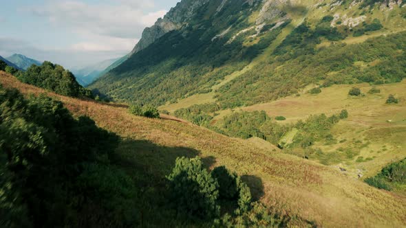 Aerial view; highland natural landscape