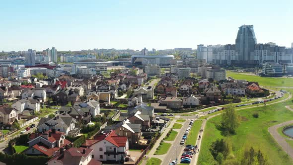 View From the Height of the Drozdy District and the Minsk Sports Complex Minsk Arena in Minsk alt