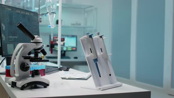 Close Up of Micro Pipette Tool and Medical Equipment alt