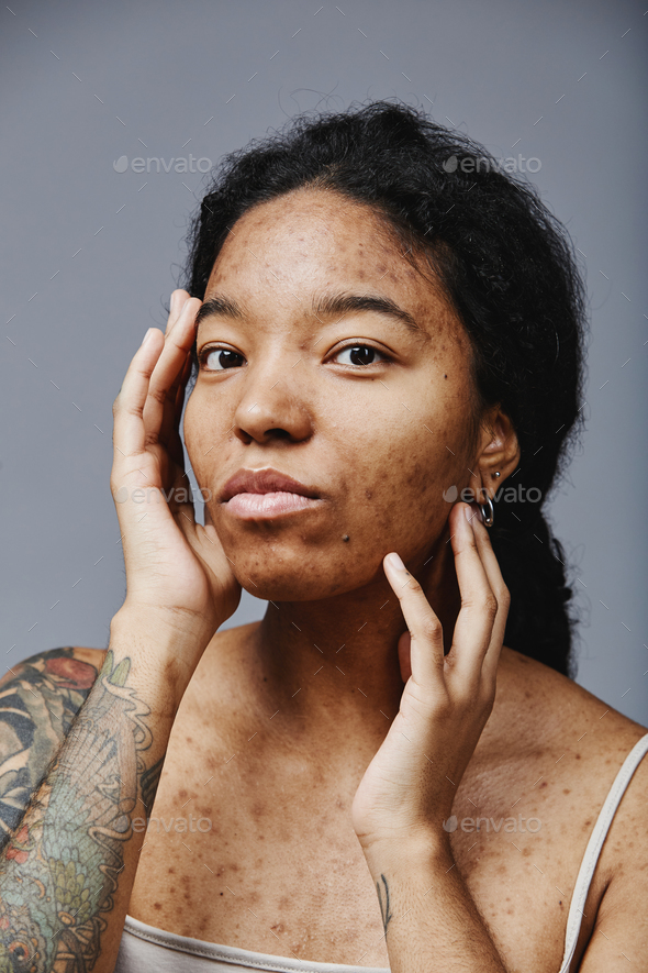 Black Young Woman With No Makeup